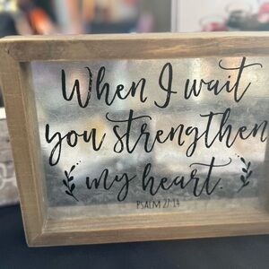 Inspirational Wooden Framed Sign